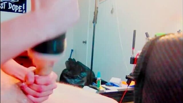 Handjob with fleshlight male masturbator