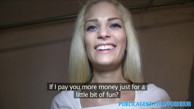 A cute blonde sold her vagina and mouth to a stranger [porn, sex, on the street, for money]