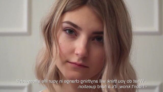 Russian squeeze at her first casting Eva Elfie