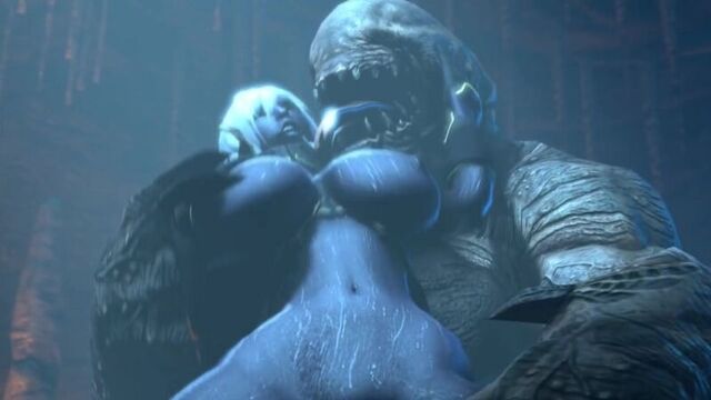 The monster brutally fucked the dark elf. (Brutal fucking, fucking, huge cock, Yiff, furies, dark elves, WOW, hentai 3D)