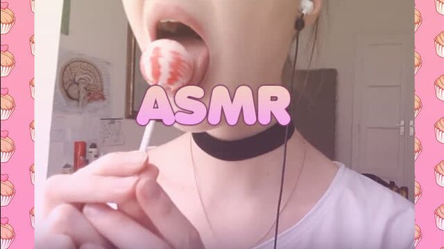 ASMR LICKING SOUNDS - CANDY LOLLIPOP [fetish, ASMR, ASMR, cute girl, voice orgasm, orgasm, no porn]