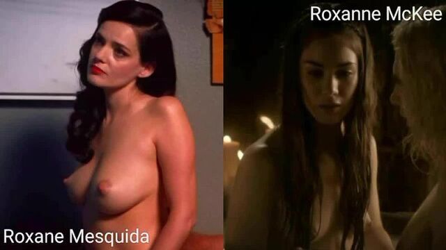 Nude actresses (Roxane Mesquida, Roxanne McKee) in sex scenes / Naked actresses (Roxane Mesquida, Roxanne McKee) in sex. scenes