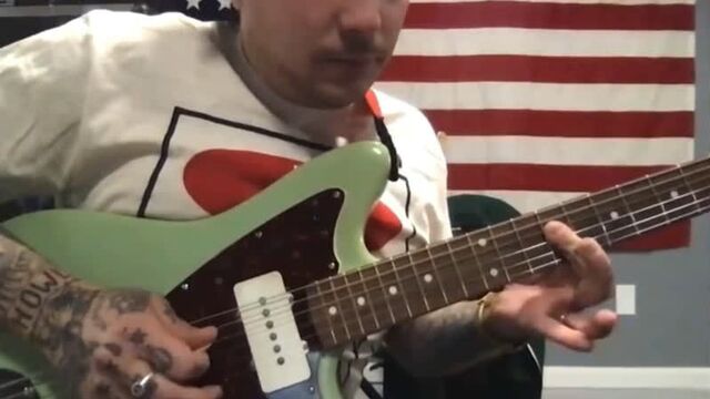Frank Iero jerks off his guitar for 1 minute straight