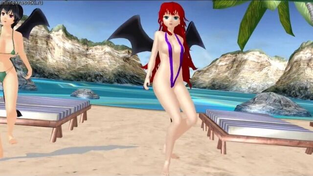 Sexy Demons Rias Gremory and Akeno Himejima (High School DxD)