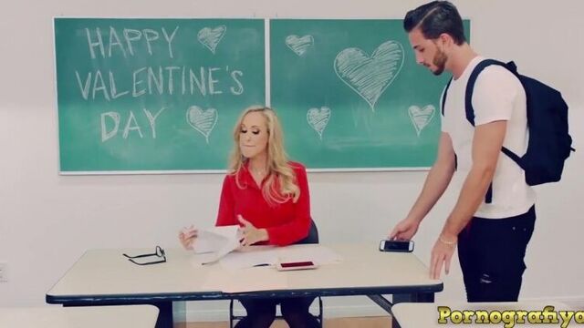 Naughty TEACHER BRANDI LOVE FUCKS HER STUDENT