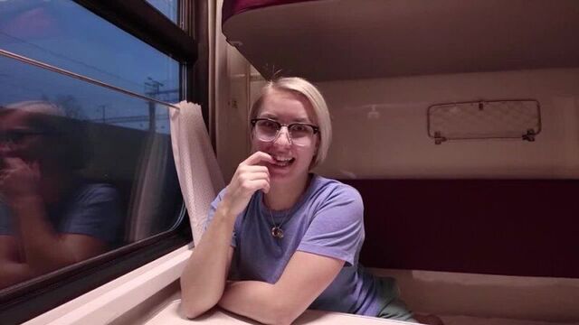The fellow traveler was indignant when she saw the penis. Why be angry - take it and help (Russians, big tits, anal, brazzers, sex, porno, milf)