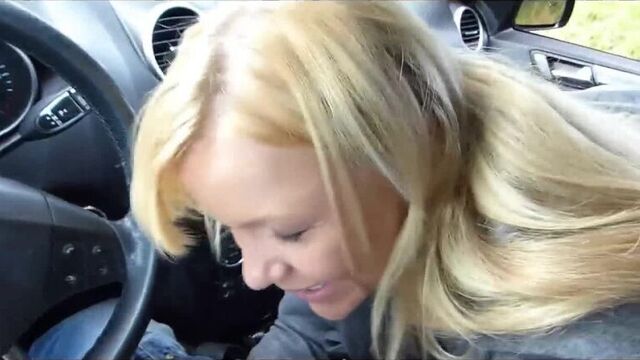 A mature chick hitchhiked a car and was fucked and impregnated at the fence