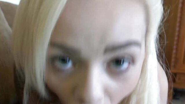 Teen with small tits sucks and fucks like an adult