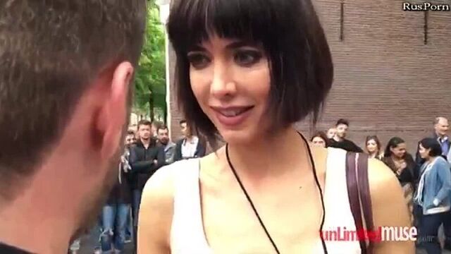 Swiss “artist” Milo Muare decided to get hype and invited passers-by to touch her breasts and genitals