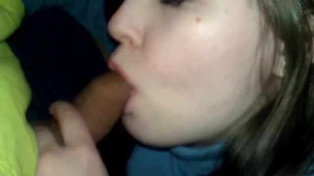 sucks a small dick under the table and is shy blowjob sex young