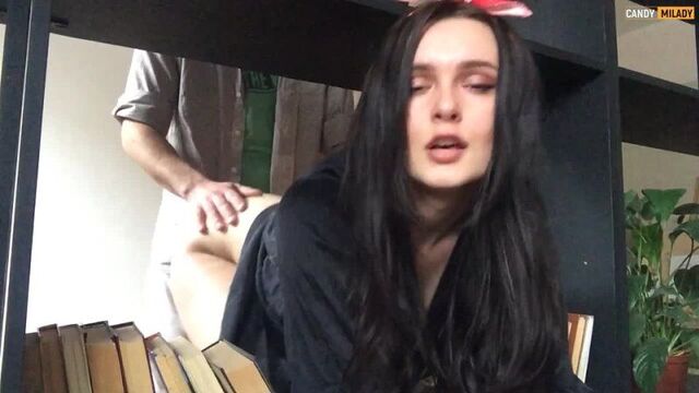 Stepmother Stuck in Shelf - She Doesn't Wear Panties on Purpose!!!