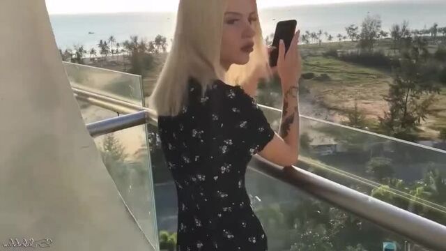 Fucked a cutie on the balcony.vrpz