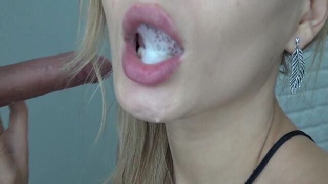 Blowjob with cum swallowing