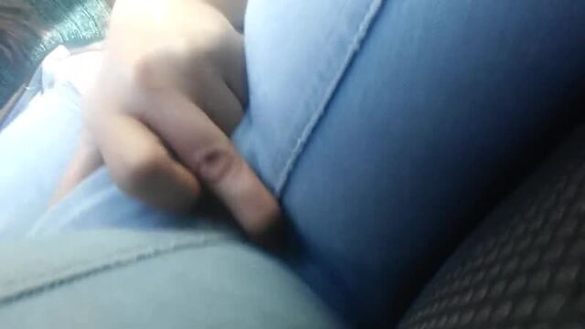 I masturbate while I wait at the gas station [#YOUR PORN] (pee gray yoga pants, piss panties, squirt jeans panties, car masturbation, alo