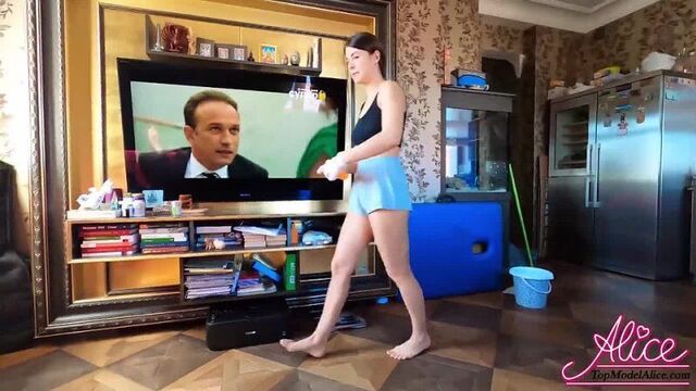 I decided to clean the house and just find him a reason for sex.